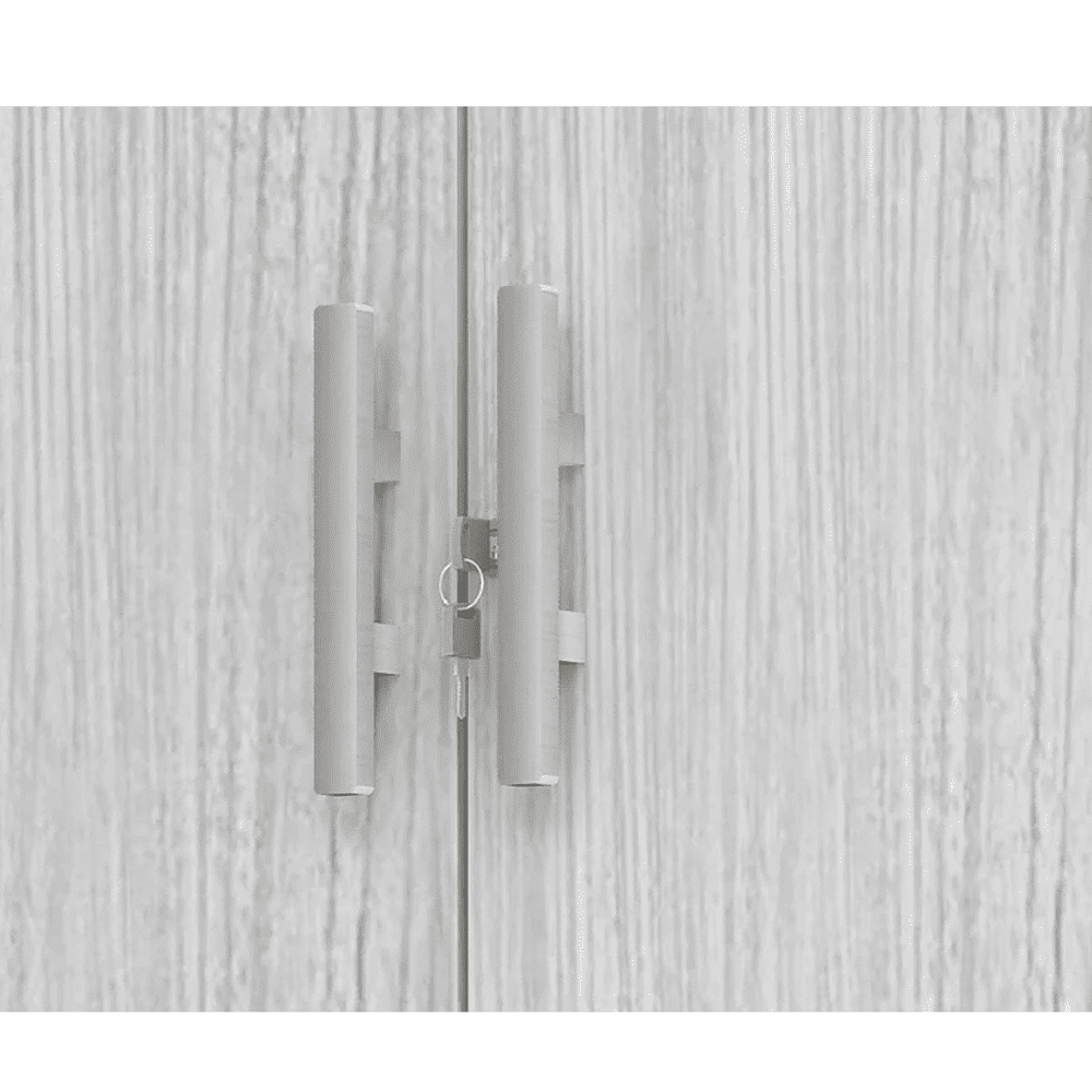 Arm&aacute;rio Multiuso 2 Portas 5 Prateleiras 188x60 cm Iris ACP - Branco, Branco, large image number 3